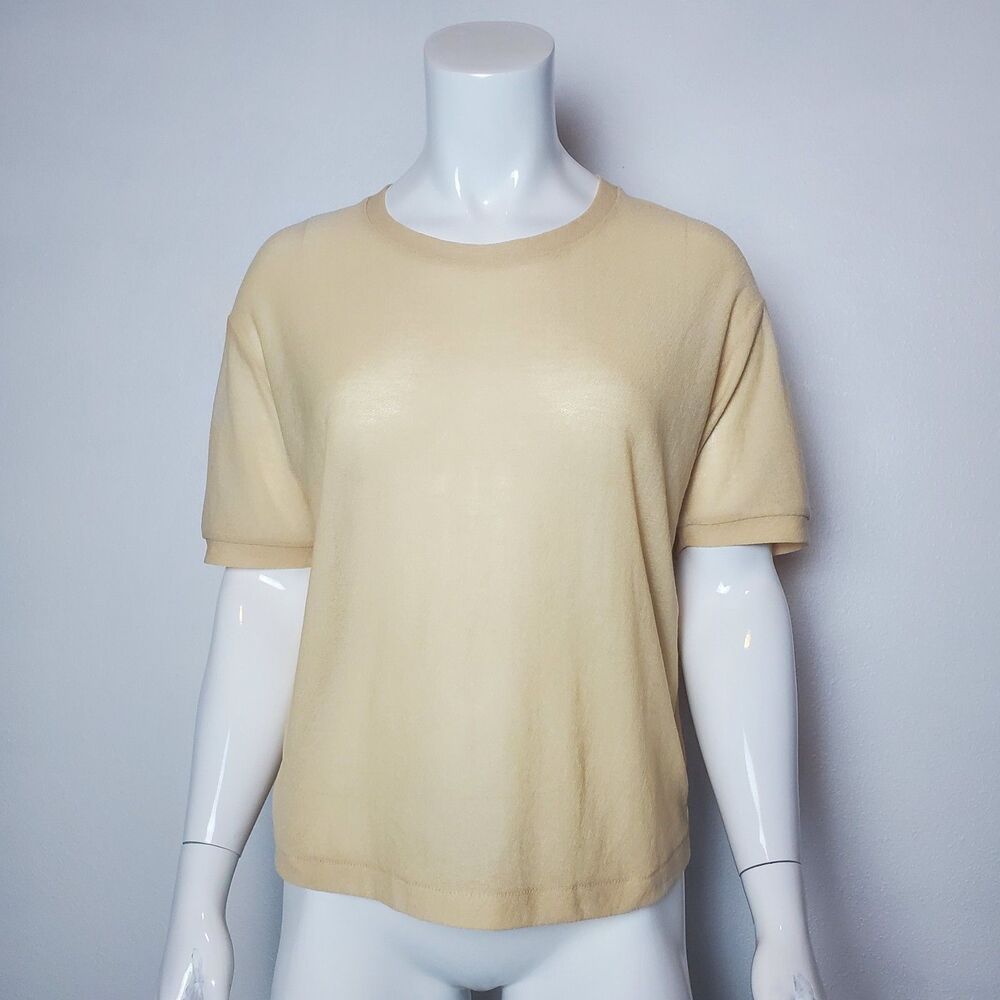 Uniqlo Tan Semi-Sheer Tee